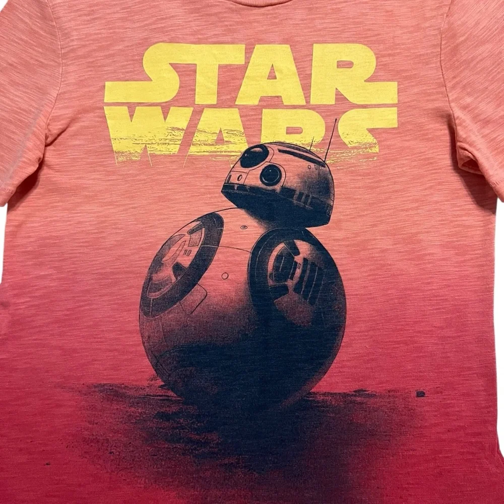Gap Kids Boys M Star Wars BB-8 Orange Ombré Tee Shirt
